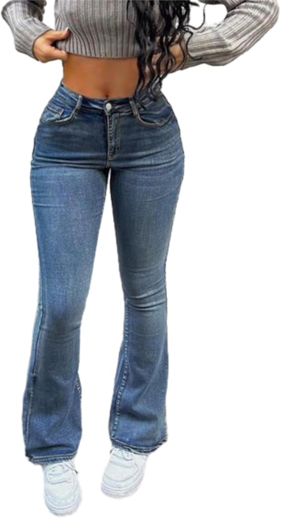 Women's Butt Lifting Jeans Stretch High Waisted Bootcut Pants | Butt Lifting Jeans,Trendy,Tummy Control, Bootcut,Flare Boot Cut,Light Weight,Slim Fit,Daily Outfit,Stretchy,Curvy Ladies
