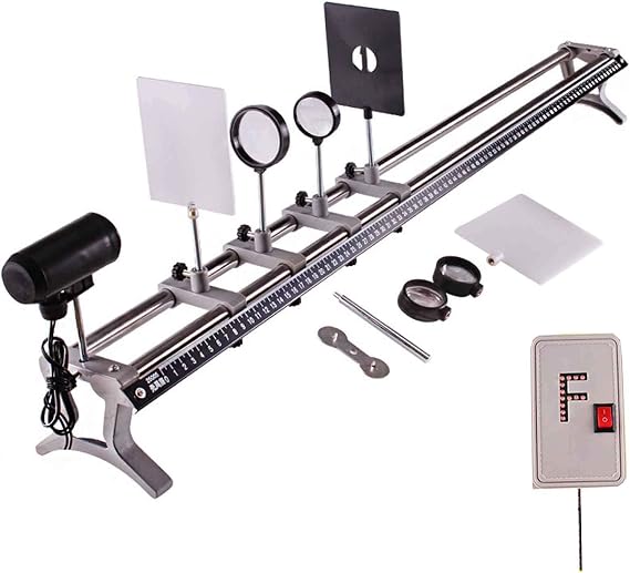 Optics Experiment Box Set, Optical Bench Stainless Steel Physical Optical Teaching Equipment for Physics Laboratory Equipment