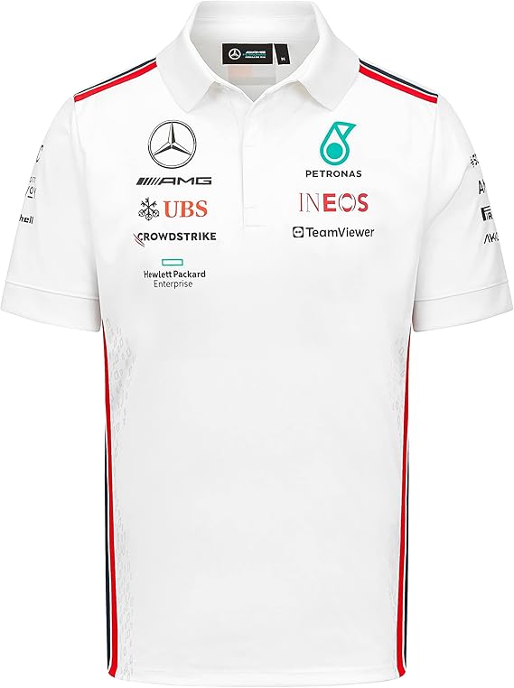 Mercedes AMG Petronas Formula One Team - 2023 Team Polo - White - Men - Size: XXL