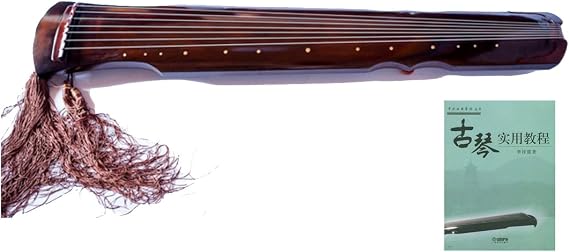 OrientalMusicSanctuary Aged Paulownia Guqin for Performers - 7 String Chinese Zither - INCLUDES INSTRUCTIONAL BOOK BY LI XIANGTING