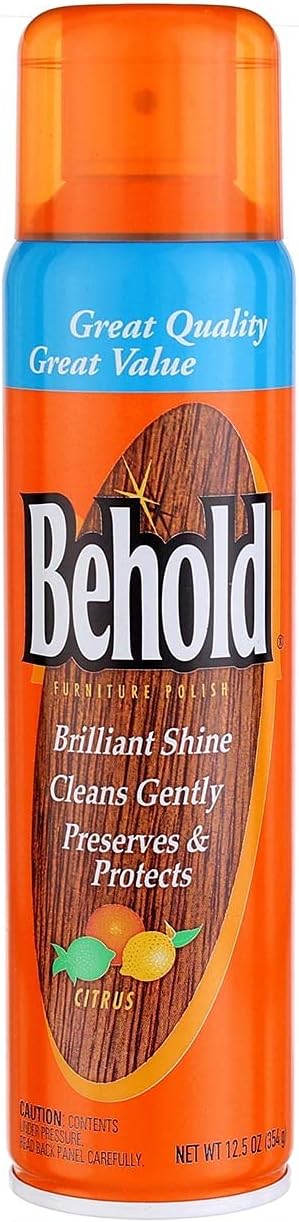 Behold Furniture Polish Aerosol, Citrus, 12.5 oz