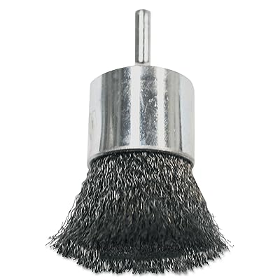 Weiler 10009 1 Crimped Wire End Brush, .006 Steel Fill, Made in the USA