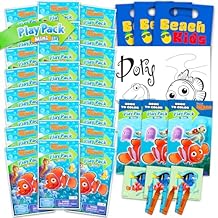 Disney Finding Nemo Birthday Party Favors Set - Bundle with 24 Finding Nemo Play Packs | Mini Coloring Books, Stickers, and More for Goodie Bags (Finding Dory Party Supplies)