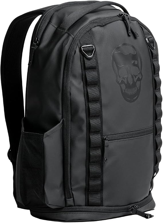 Gymreapers Gravestone 21L Backpack Travel Gym Bag Water-Resistant Lightweight Laptop Sleeve Carry On Luggage for Men & Women (Onyx)