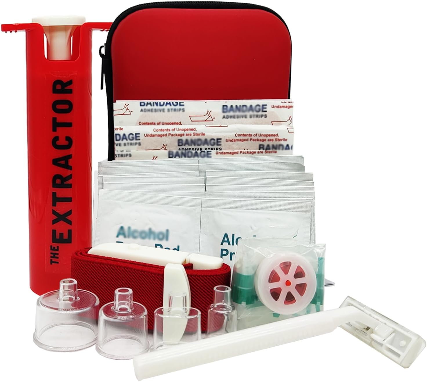 Snake Bite Kit for Humans,Rattlesnake Bite Kit,Bee Sting Kit, Venom Snake Bite Kit for Dogs,Venom Extractor Kit,Venom Extractor Suction Pump, Bite and Sting First Aid for Hiking,Camping