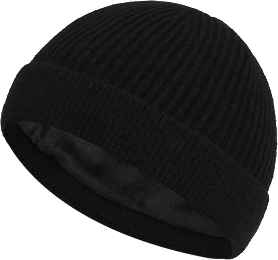 ROYBENS Swag Wool Short Beanie for Men Women, Fleece Lined Warm Winter Hat