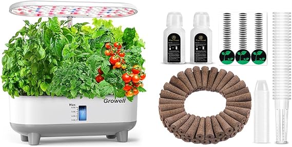 Growell 16 Pods Hydroponics Growing System Kit & Seed Pod Kit 182 pcs