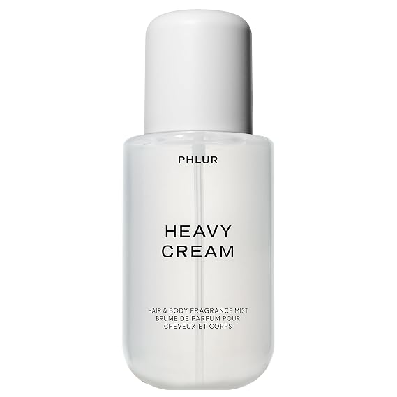 PHLUR Heavy Cream Body Mist, 8 Fl Oz Hair and Body Perfume for Women | Gourmand Vanilla Body Spray with Marshmallow, Coconut Cream & Citrus Fragrance