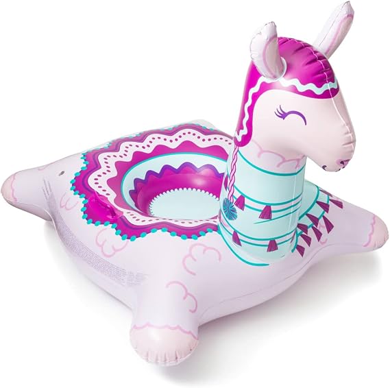 BigMouth Inc Large 48" Inflatable Snow Tube for Kids and Adults, Durable Winter Toy for Tubing & Sledding - Llama