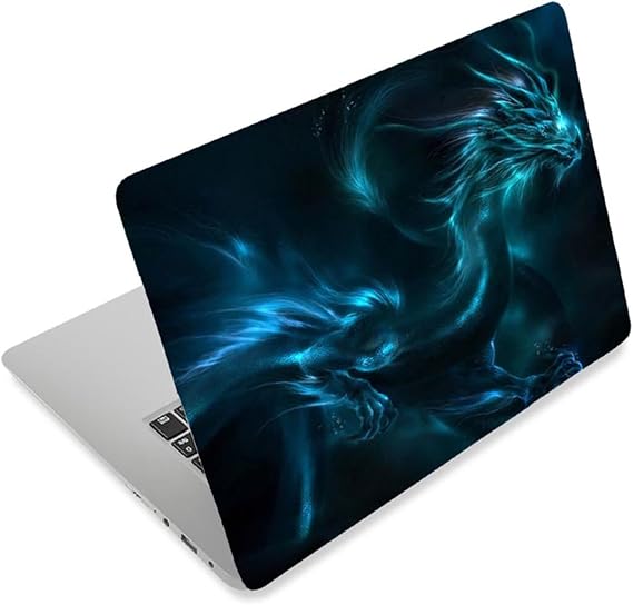 3D Print Laptop Skin Vinyl Sticker Decal, 12" 13" 13.3" 14" 15" 15.4" 15.6 inch Laptop Skin Sticker Cover Art Decal Protector Fits HP Dell Lenovo Compaq Apple Asus Acer (Blue Dragon)