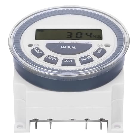 Tyenaza Timer Switch, Electronic LCD Digital Display Time Control Switches TM619H2 DC12VAC