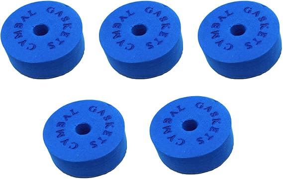 Cymbal Foam Washer 8mm Cymbal Stand Pads Cushions Replacement for Drum Set 5pcs (Blue)