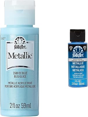 FolkArt Metallic Acrylic Paint in Assorted Colors 2 Ounce Bundle