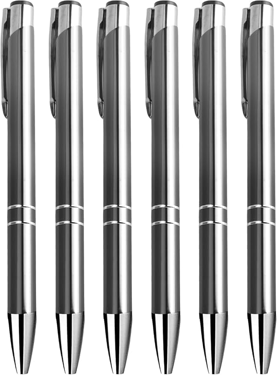 6Pcs Luxury Business Metal Ballpoint Writing Pens Signature Pen