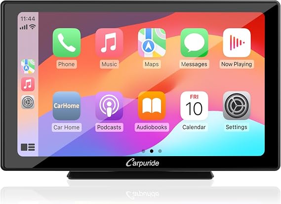 Carpuride W901 Pro 9 Inch Touchscreen Wireless Carplay Android Auto Portable Car Radio Receiver Mp5 Player with Mirror Link/GPS/Siri/FM, Dashboard Mounted Car Stereo
