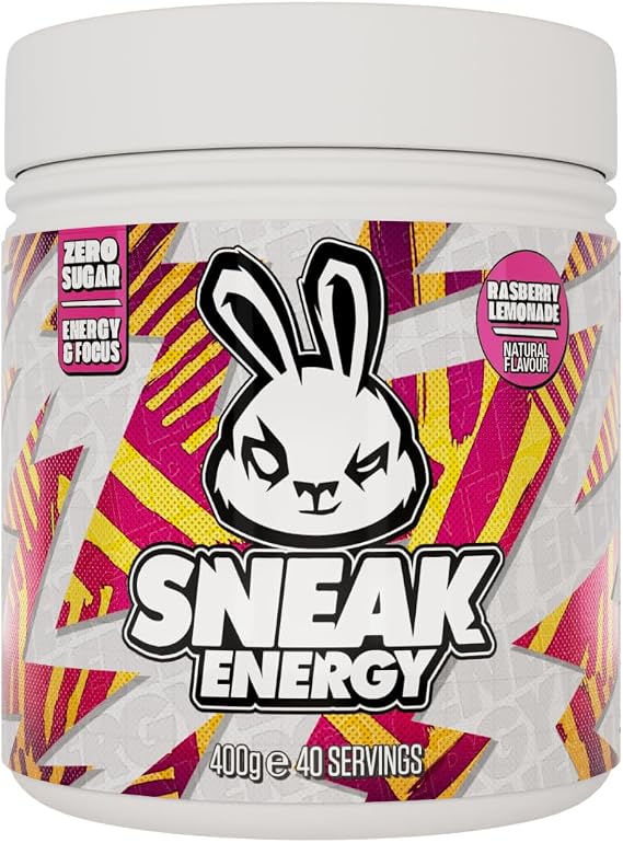 SNEAK Energy Drink Powder | Raspberry Lemonade |No Sugar. No Nasties. Just Natural Caffeine, Focus-Boosting Nootropics | 40 Servings
