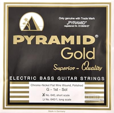 Pyramid Gold Flatwound Short Scale Bass Guitar Strings 40-100