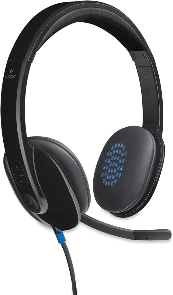 Logitech H540 Computer HD Headset, Over-the-Head, Black (981-000510)