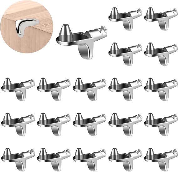 20Pcs L Shape Shelf Support Pegs 5mm Nickel Plated ardrobe Shelf Pins
