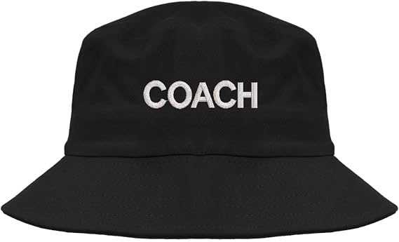 Coach embroidered cotton bucket hat-black