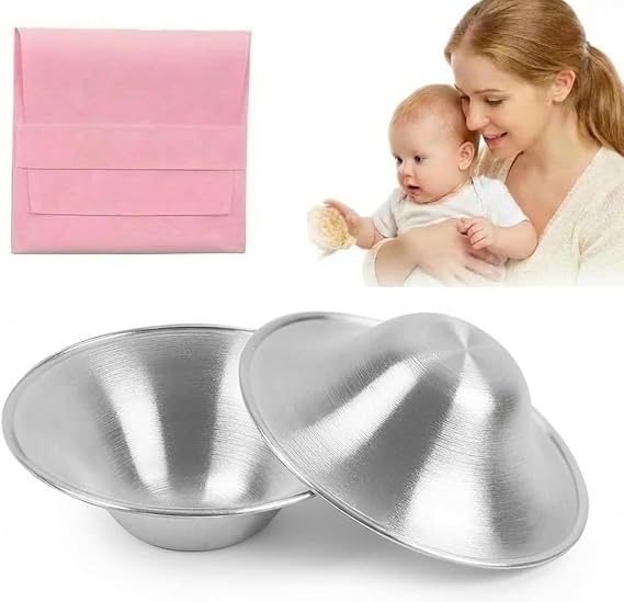 2PCS Silver Nipple Shields for Breastfeeding, S925 Nipple Silver Cups