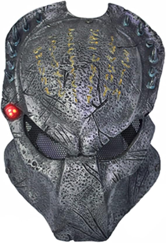 2.0 Predator Cosplay Mask With LED Design GFRP Alien Full Face Mask Halloween Dance Party Costume Mask Props