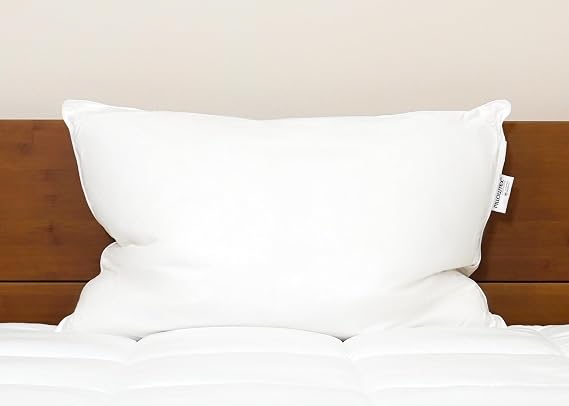 White Duck Down & Feather Pillow - Pillows with Soft-Medium Support for Side & Back Sleepers Standard Size