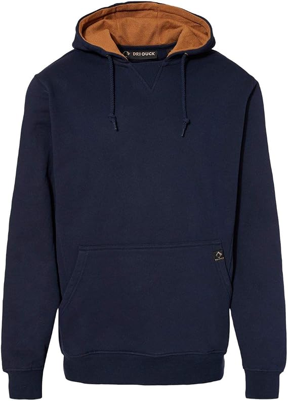 DRI DUCK Woodland Men's Heavyweight Hoodie, 3X-Large, Navy