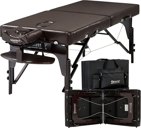 Supreme Massage 31 Inch Extra Wide Portable Massage Table, Supreme LX SPA Salon Facial Beauty Bed, Easy Set Up, 3" Thick of Memory Foam, PU