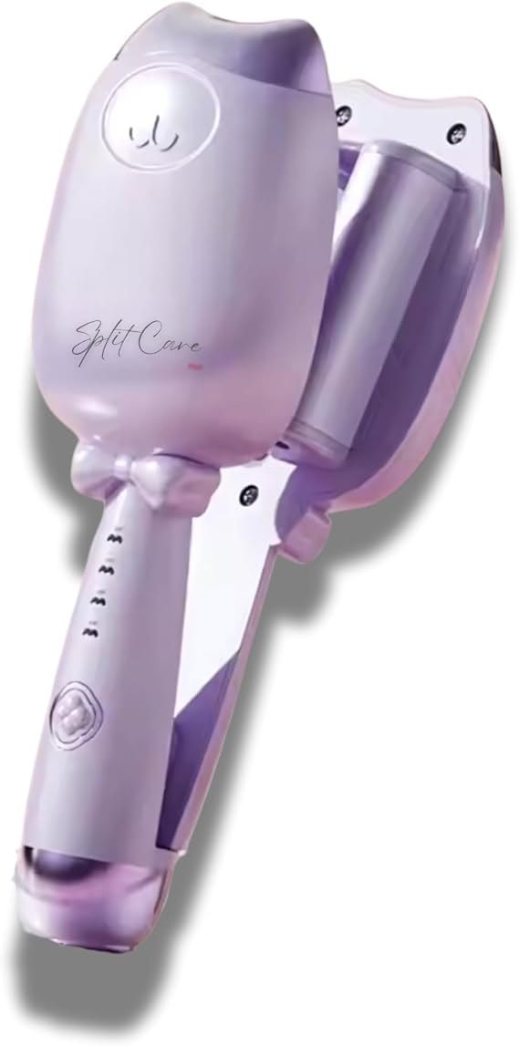 Splitcare Pro Kedi Figürlü Wag Maşa, Bukle Yapma Makinesi, 32 mm Kalın-orta saç şekillendirici, 3 kademe ısı ayarlı ver hızlı ısınma