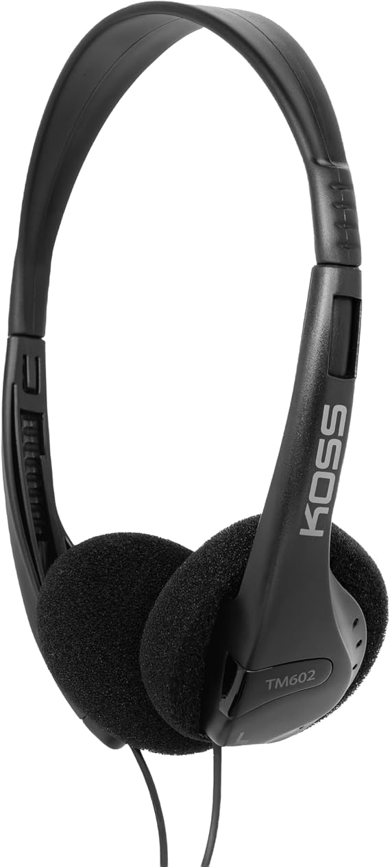 Koss TM602 On-Ear Headphones, Retro 90s Style, Lightweight, Wired Plug