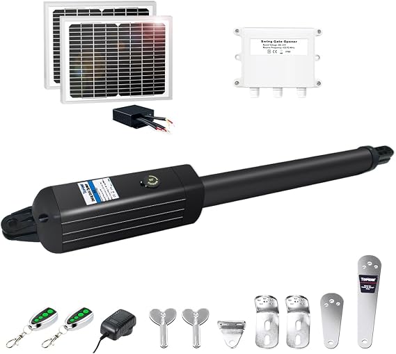 TOPENS A8S Solar Single Swing Gate Opener Heavy Duty