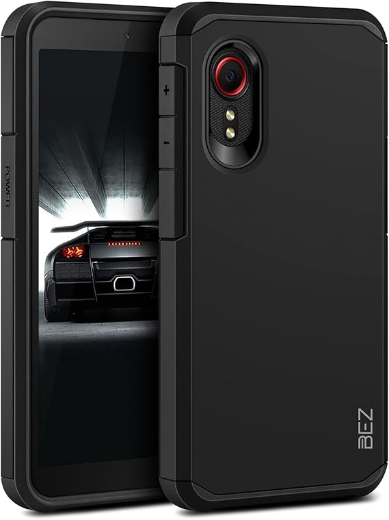 BEZ Case for Xcover 5 Case, Cover Compatible with Samsung Galaxy Xcover 5, Phone Case Shock Absorbing, Heavy Duty Tough Dual Layer, Black