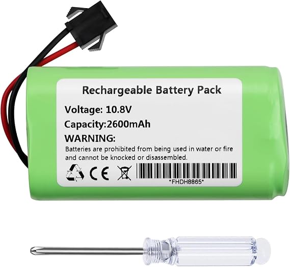 Battery Replacement for Vactidy T6 T7 T8 Robot Vacuum Cleaner 10.8V 2600mAh | 28.08Wh Model: Vactidy LS001-02 Battery Pack