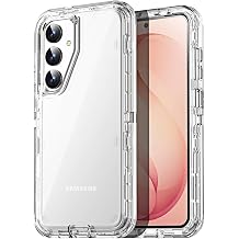 AICase for Samsung Galaxy S26 Clear 3 in 1 Heavy Duty Drop Protection Full Body Rugged Shockproof/Dust Proof Triple Layer Transparent Military Protective Tough Durable Cover for Galaxy S26 2026_1