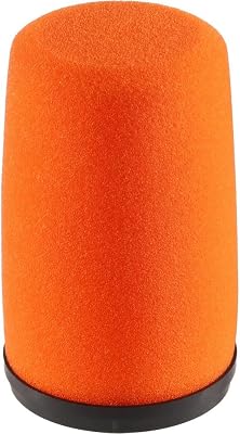 High-Density Foam Replacement Windscreen Compatible with Shure SM7 Microphones, Reduces Plosives & Breath Noise - Perfect for Studio Recording, Broadcasting, Podcasting - Orange