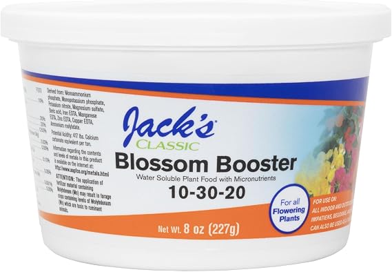 Jack's Classic 10-30-20 Blossom Booster Water-Soluble Fertilizer, 8oz