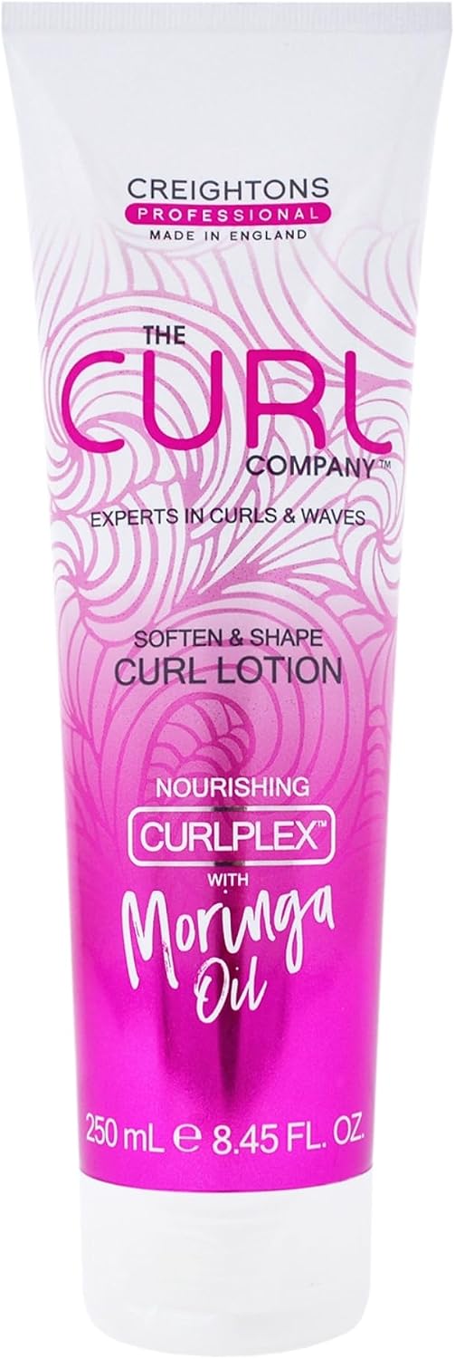 The Curl Company Soften and Shape Curl Lotion 250 ml - De-frizzes and Leaves Hair Soft and Smooth, Ideal for Curls and Waves; Professionally Formulated with Curplex and Nourishing Moringa Oil