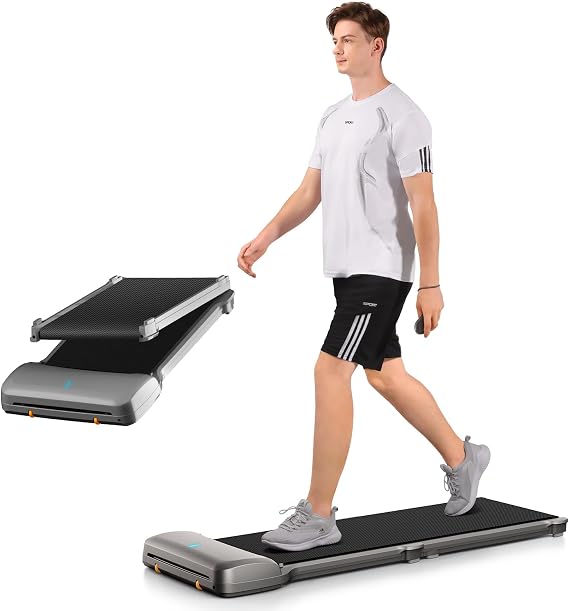 WalkingPad C1 Foldable Treadmill Walking Pad Smart Jogging Exercise Fitness Equipment, Free Installation Low Noise Footstep Induction Speed Control,Folding Under Desk 0.5-3.72mileHour Grey