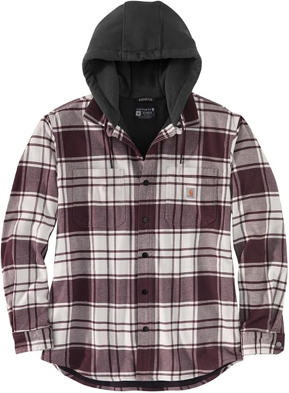 Carhartt Men's 105621 Rugged Flex Relaxed Fit Flannel Fleece Lined Hoo