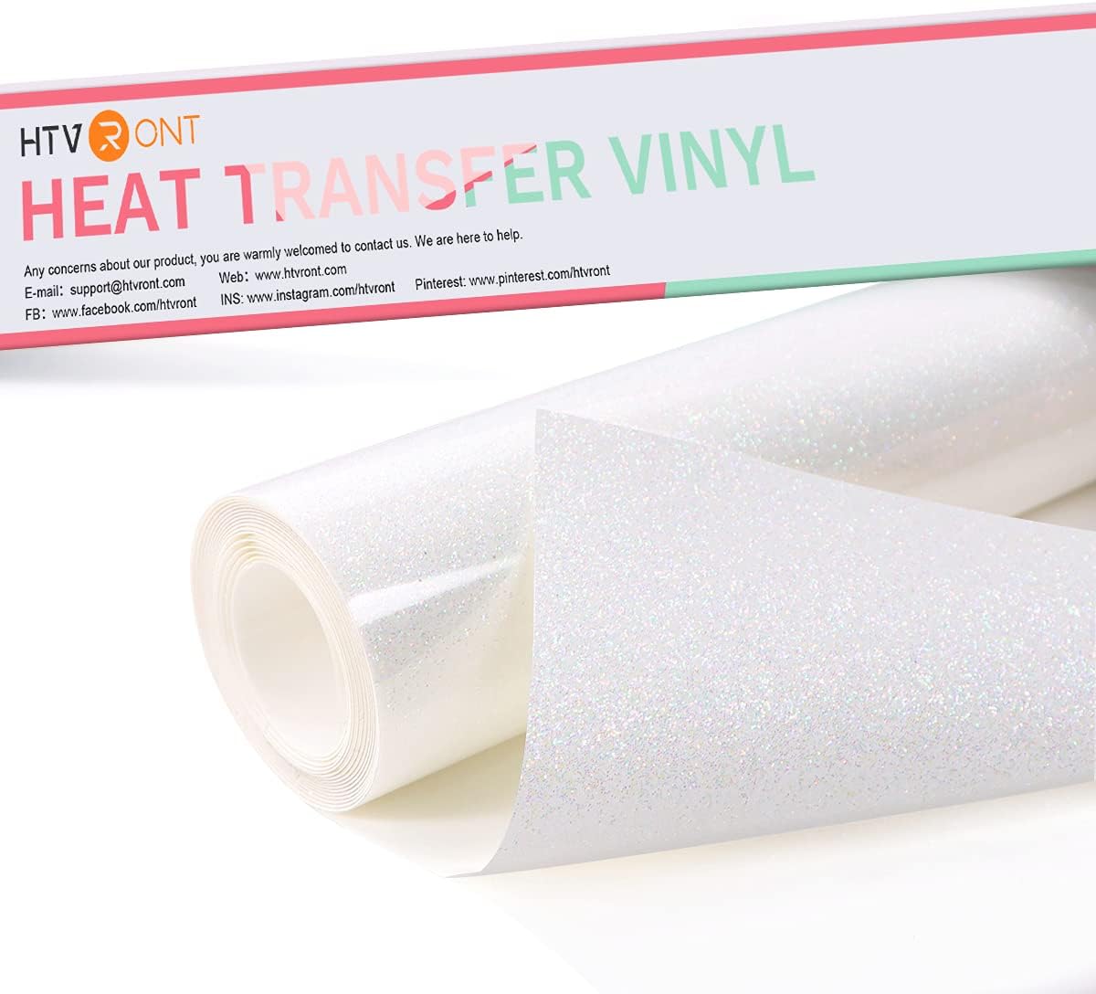 HTVRONT Holographic Heat Transfer Vinyl- 12" x 6ft Holographic HTV for Shirts, Hats, Holographic Iron on Vinyl for All Cutting Machines, Matellic Sheen, Easy to Cut & Weed (Blue-Purple)