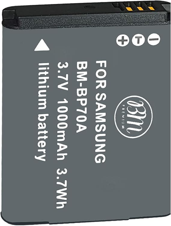 BM BP-70A Battery for Samsung DV150F ES65 ES70 ES80 MV800 PL120 PL170 PL20 PL200 PL80 SL50 SL600 SL605 SL630 ST65 ST66 ST80 ST90 ST95 ST100 ST150F ST700 TL105 TL110 TL205 WB30F WB35F WB50F Cameras