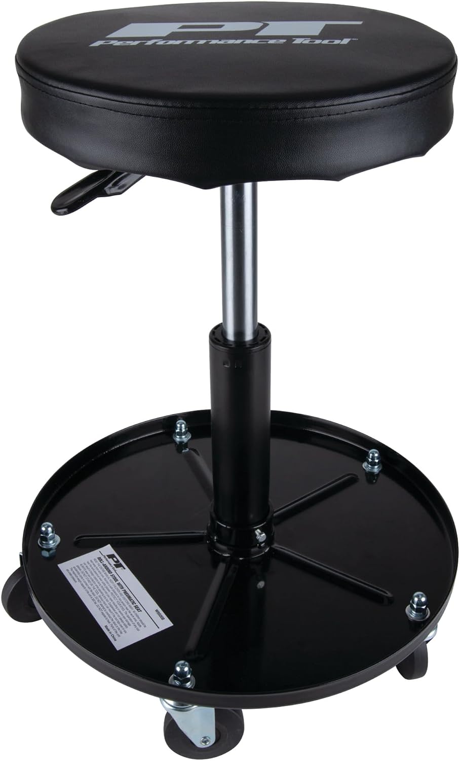 Performance Tool W85008 Professional Hydraulic Shop Seat, Built in Tool Tray and 300 lbs Capacity