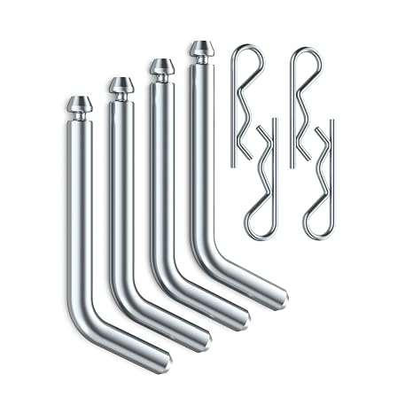 16902 5th Wheel Replacement Pins & Clips Compatible with CURT, 1/2" Diameter, Fit 5th Wheel Legs, Rollers and Rail Gooseneck Hitches