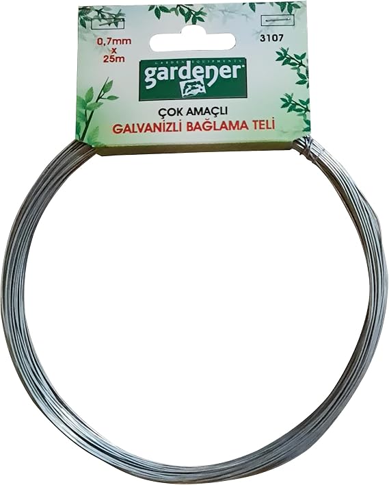 Gardener 3107 Galvanizli Çok Amaçlı Bağlama Teli - 0,7Mm X 25M