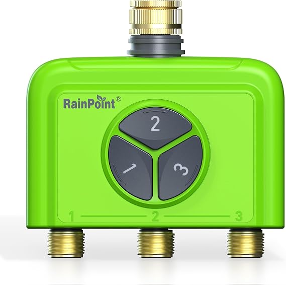 RAINPOINT Smart WiFi Water Timer 3 Zone without Hub, Garden Hose Irrigation Controller, Works with HWG023 Gateway, Automatic/Manual Watering System for Lawn and Outdoor Plants