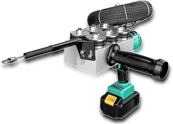 Wall Threading Wire Machine Automatic Electrical String Machine, Dark Line Wire Guide Tools Cordless Pipe Threader Kit, for Construction Hydropower Network