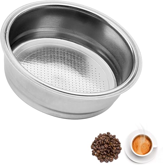 Coffee Filter Holder,Bottomless Portafilter 51mm,Coffee Machine Parts,Stainless Steel Coffees Filter,Espresso Filter Replacement Set, Permanently Reusable,for Portafilter Coffees Machine