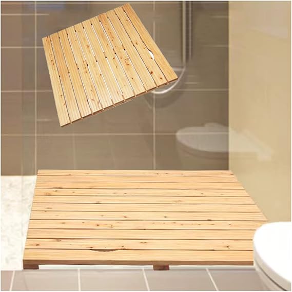 Bamboo Bath Mat,Bamboo Duckboard Bath Mat,Bamboo Bath Mats for Bathroom,Non Slip, Wood Bathmat for Shower, Tub and Sauna,Luxury Spa Mat, Wooden Mat,Customizable,85x90cm/33x36in