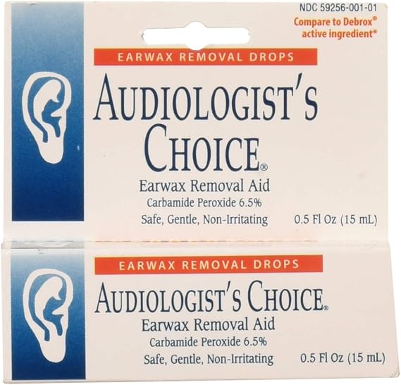 AUDIOLOGIST'S CHOICE Ear Wax Removal Kit Doctor-Recommended Earwax Softening & Removal Drops with Bulb Syringe Safe & Effective Ear Cleaning for Hearing Aid Users, Seniors & Adults